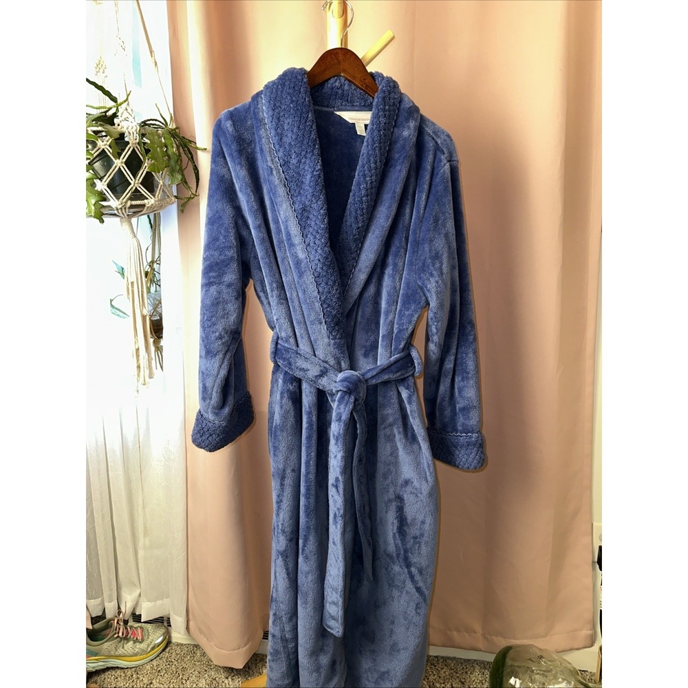 Stan Herman Blue velour  Bathrobe